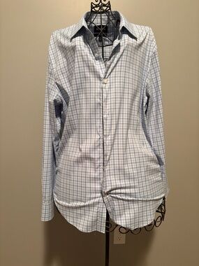 Bonobos Slim Fit Pale Blue Windowpane Dress Shirt